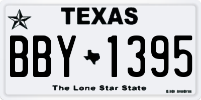 TX license plate BBY1395