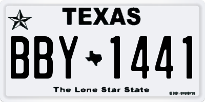 TX license plate BBY1441