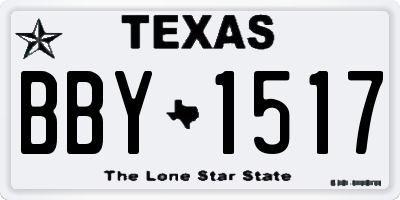 TX license plate BBY1517