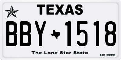 TX license plate BBY1518