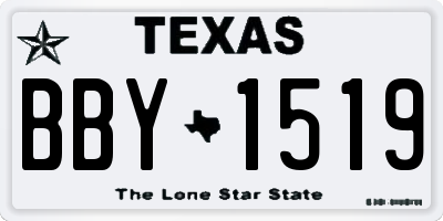 TX license plate BBY1519