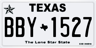 TX license plate BBY1527