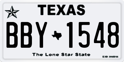 TX license plate BBY1548