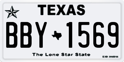 TX license plate BBY1569