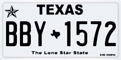 TX license plate BBY1572