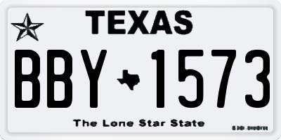 TX license plate BBY1573