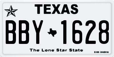 TX license plate BBY1628