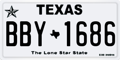 TX license plate BBY1686