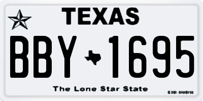 TX license plate BBY1695