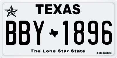 TX license plate BBY1896