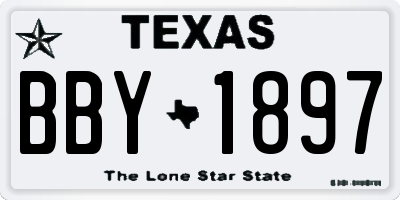 TX license plate BBY1897