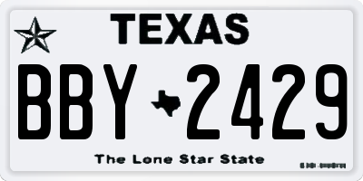 TX license plate BBY2429
