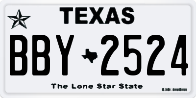 TX license plate BBY2524
