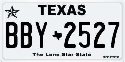 TX license plate BBY2527