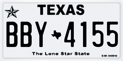 TX license plate BBY4155