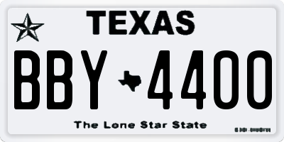 TX license plate BBY4400