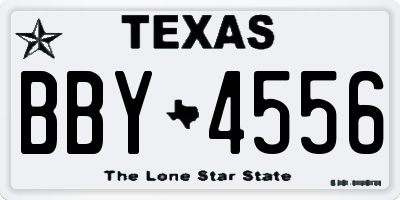 TX license plate BBY4556