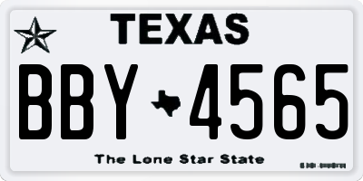 TX license plate BBY4565