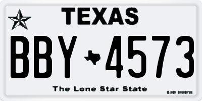 TX license plate BBY4573