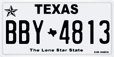 TX license plate BBY4813