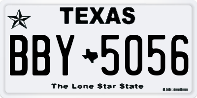 TX license plate BBY5056
