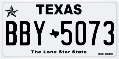 TX license plate BBY5073