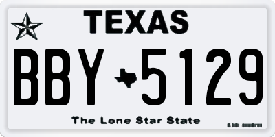 TX license plate BBY5129