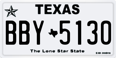 TX license plate BBY5130