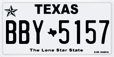 TX license plate BBY5157