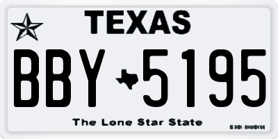 TX license plate BBY5195