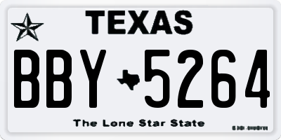 TX license plate BBY5264