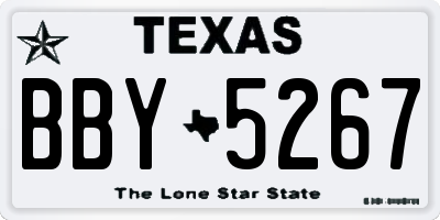TX license plate BBY5267