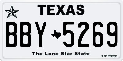 TX license plate BBY5269