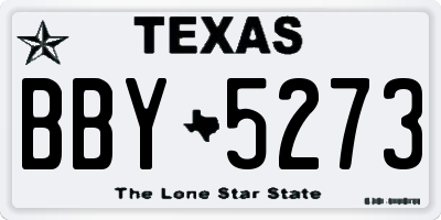TX license plate BBY5273