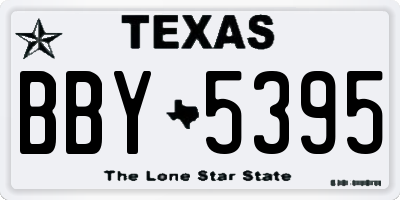 TX license plate BBY5395