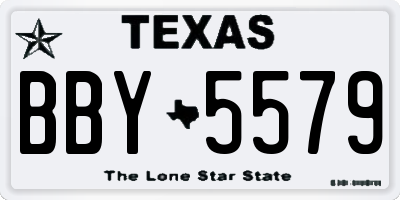 TX license plate BBY5579