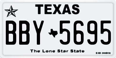 TX license plate BBY5695
