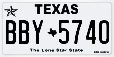 TX license plate BBY5740