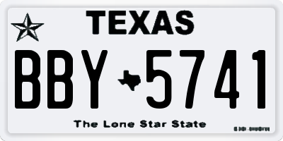 TX license plate BBY5741