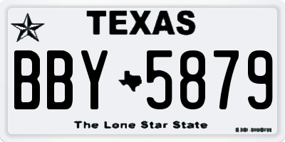 TX license plate BBY5879