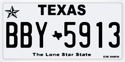 TX license plate BBY5913