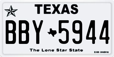 TX license plate BBY5944