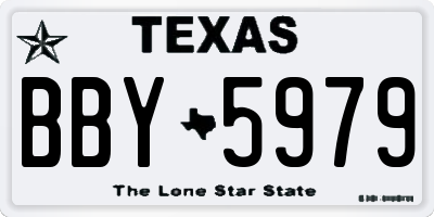 TX license plate BBY5979