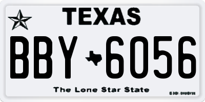 TX license plate BBY6056