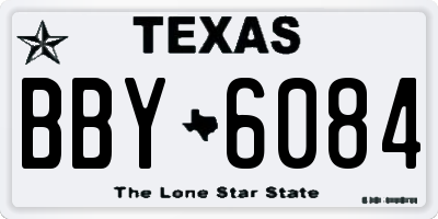 TX license plate BBY6084