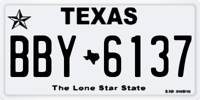 TX license plate BBY6137