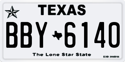 TX license plate BBY6140