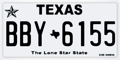 TX license plate BBY6155