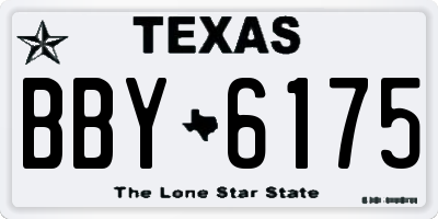 TX license plate BBY6175