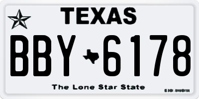 TX license plate BBY6178